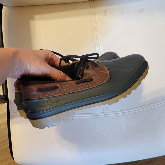 ORVIS Waterproof Rubber Leather Duck Hiking Shoes Boots W 8 / Men 6 - Picture 11 of 12